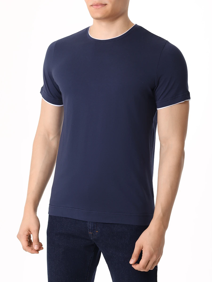 Футболка хлопковая PAUL TAYLOR PT7TS F004 600 Синий  Фото 4
