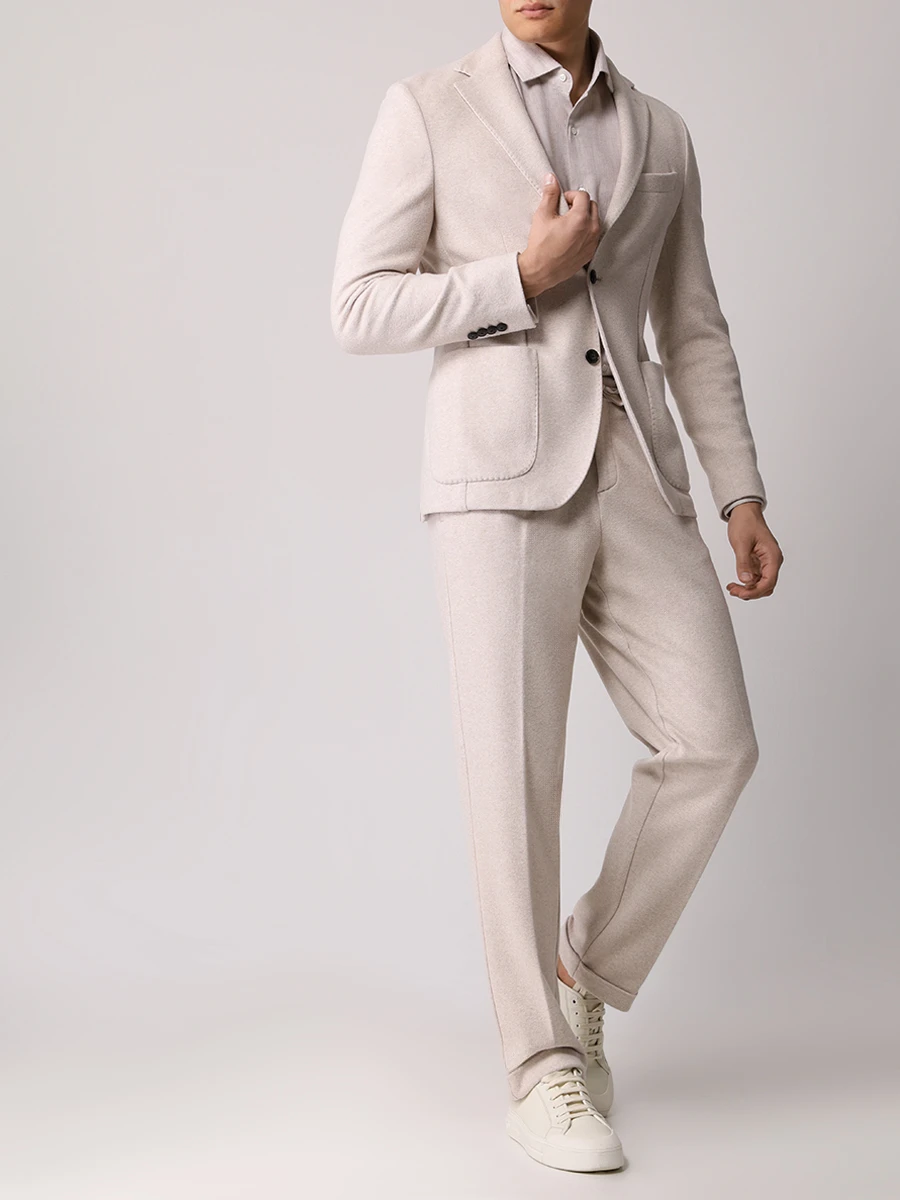Рубашка Slim Fit хлопковая PAUL TAYLOR PT7CA A001 100 Бежевый  Фото 2