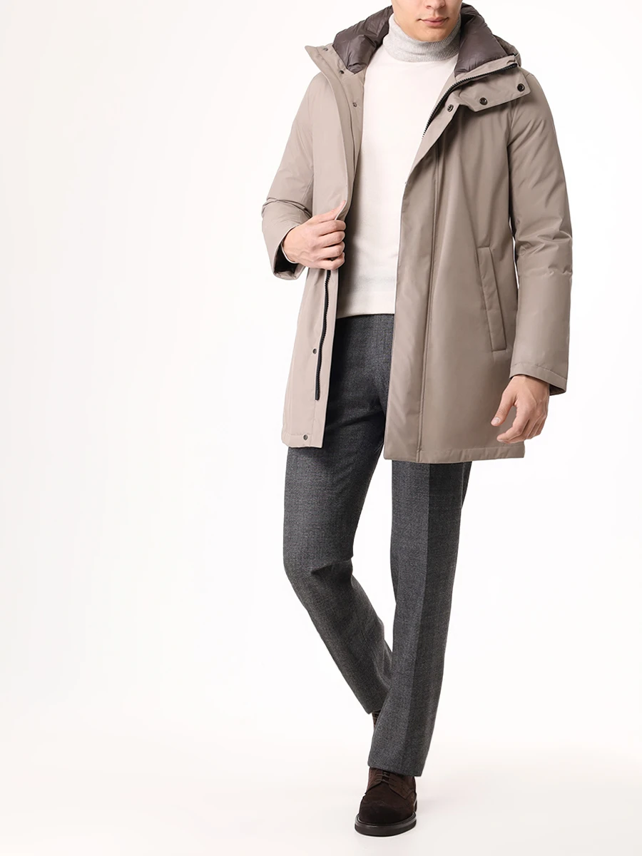 

Куртка однотонная, Бежевый, F07MUCX512-265-26-DESERT KNAKI