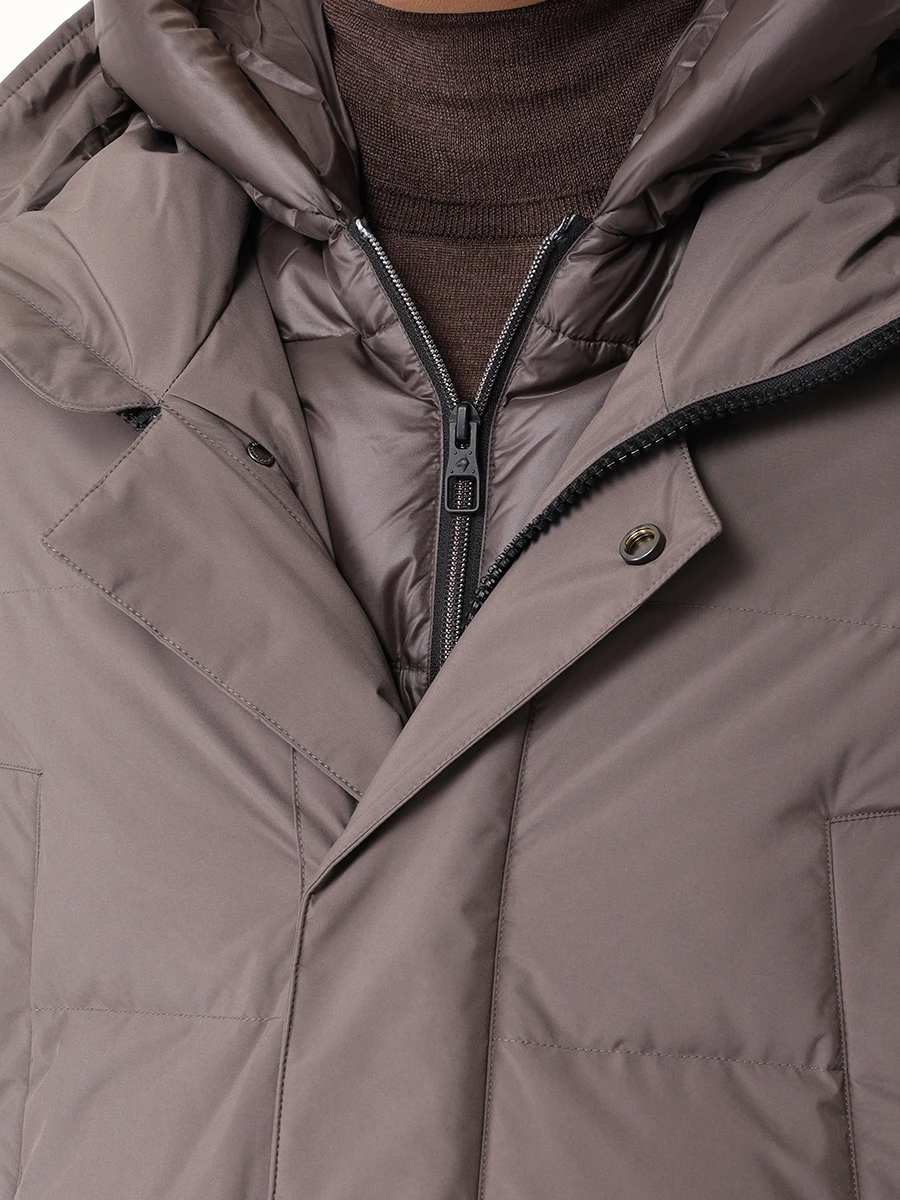 Пуховик стеганый MONTECORE F07MUCX501-161-96-TAUPE Коричневый  Фото 5