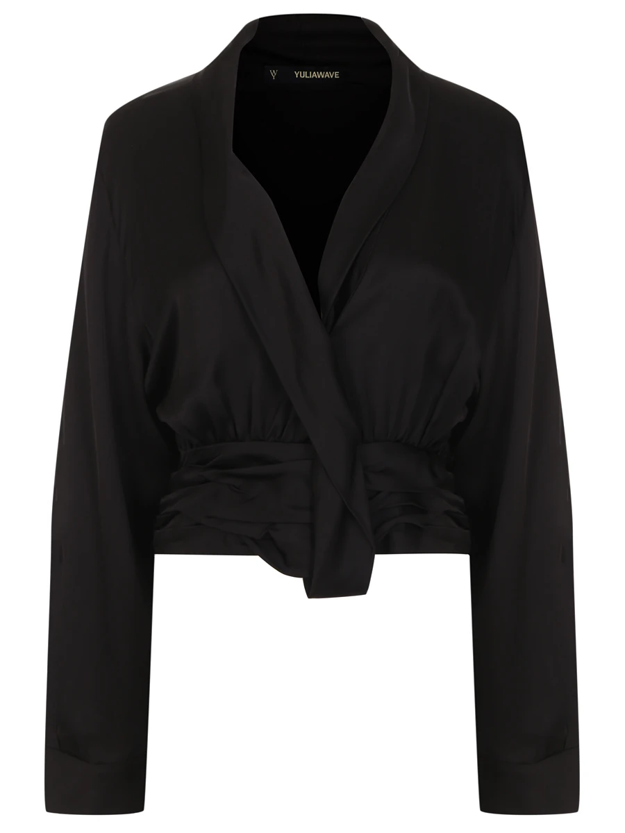 

Блуза из вискозы, Черный, 1B5BL01202350BLCР