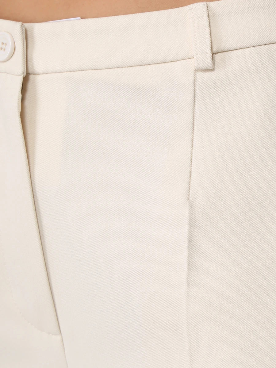Брюки однотонные YULIAWAVE 1B5PS03102475LTCP Кремовый  Фото 5