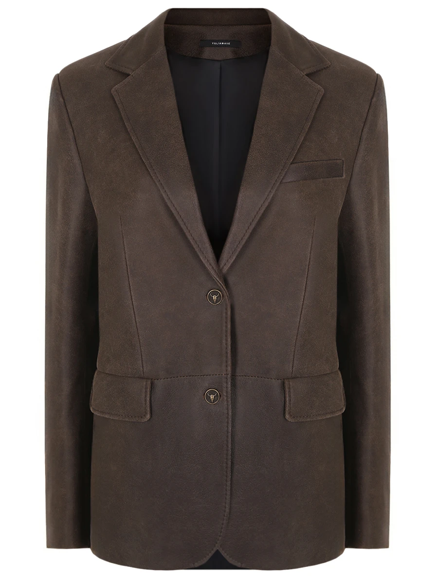 

Пиджак кожаный, Коричневый, 1B4LJ00200995BRNC