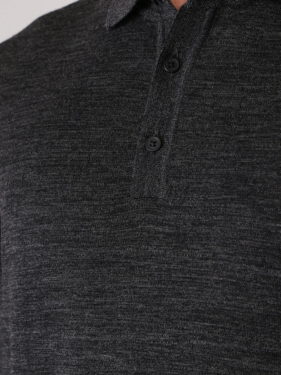 Поло шерстяное BOSS 50476355/002 Серый  Фото 5
