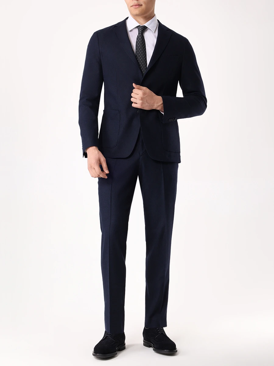 Брюки однотонные BOSS 50530644/405 Синий  Фото 2