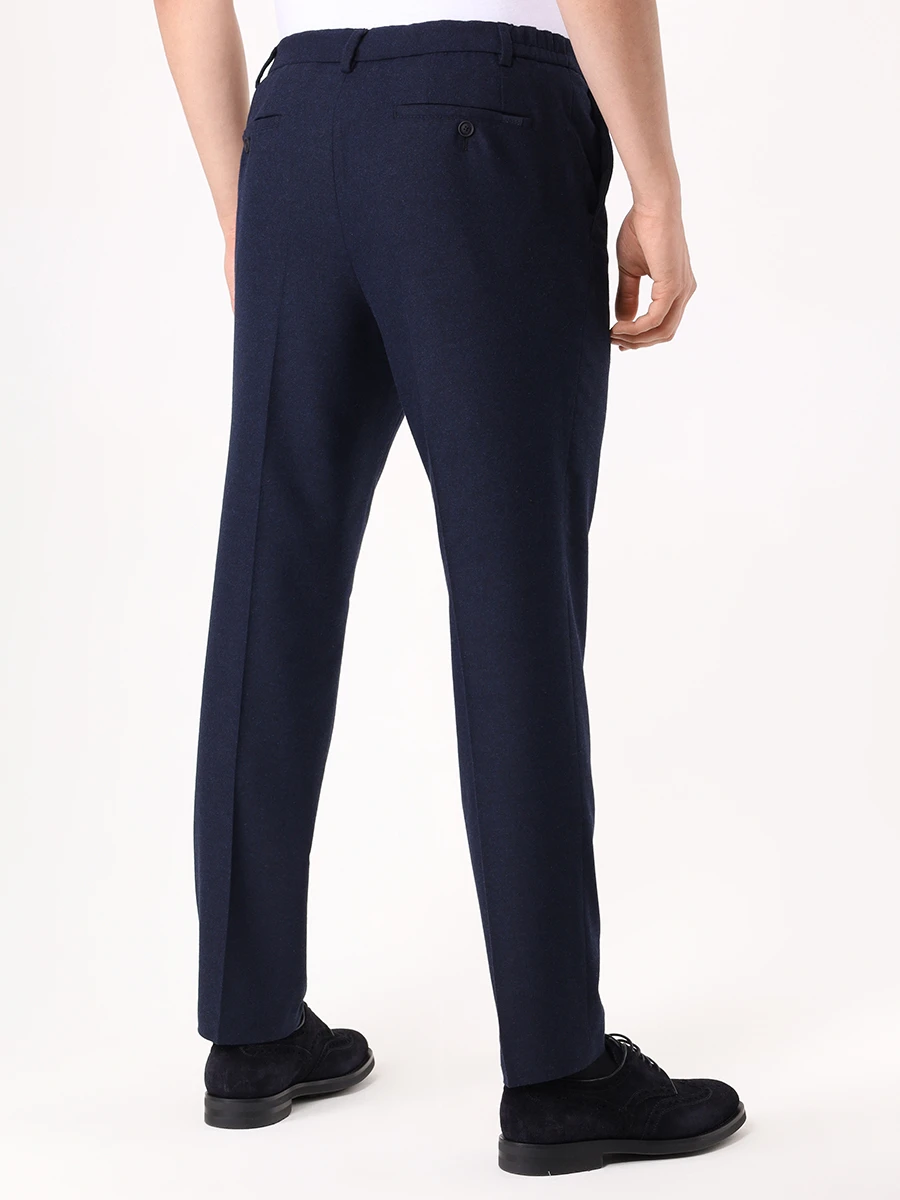 Брюки однотонные BOSS 50530644/405 Синий  Фото 3