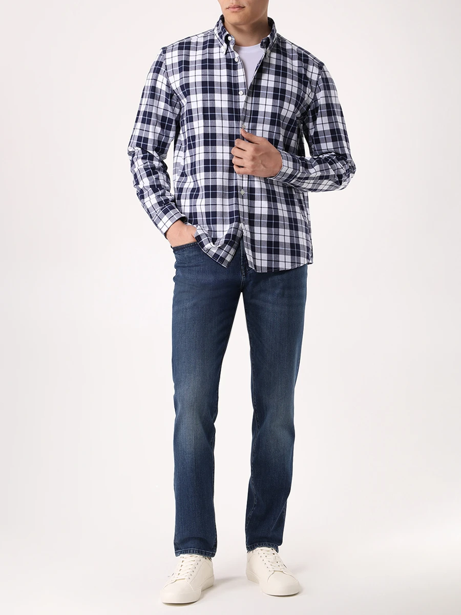 

Рубашка Regular Fit хлопковая, Синий, 50521517/404