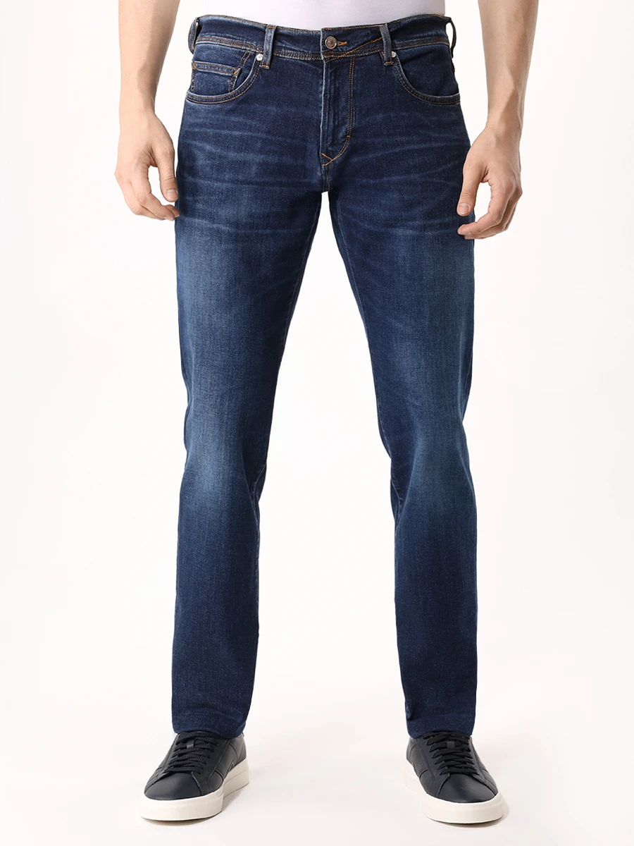 Джинсы Tapered Fit хлопковые BALDESSARINI B1 16516.1479 6815-JayDen Синий  Фото 4
