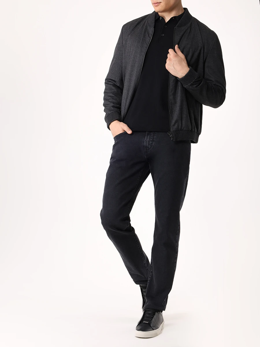 Джинсы Tapered Fit хлопковые BALDESSARINI B1 16506.1888 9807-JaYDen Черный  Фото 2