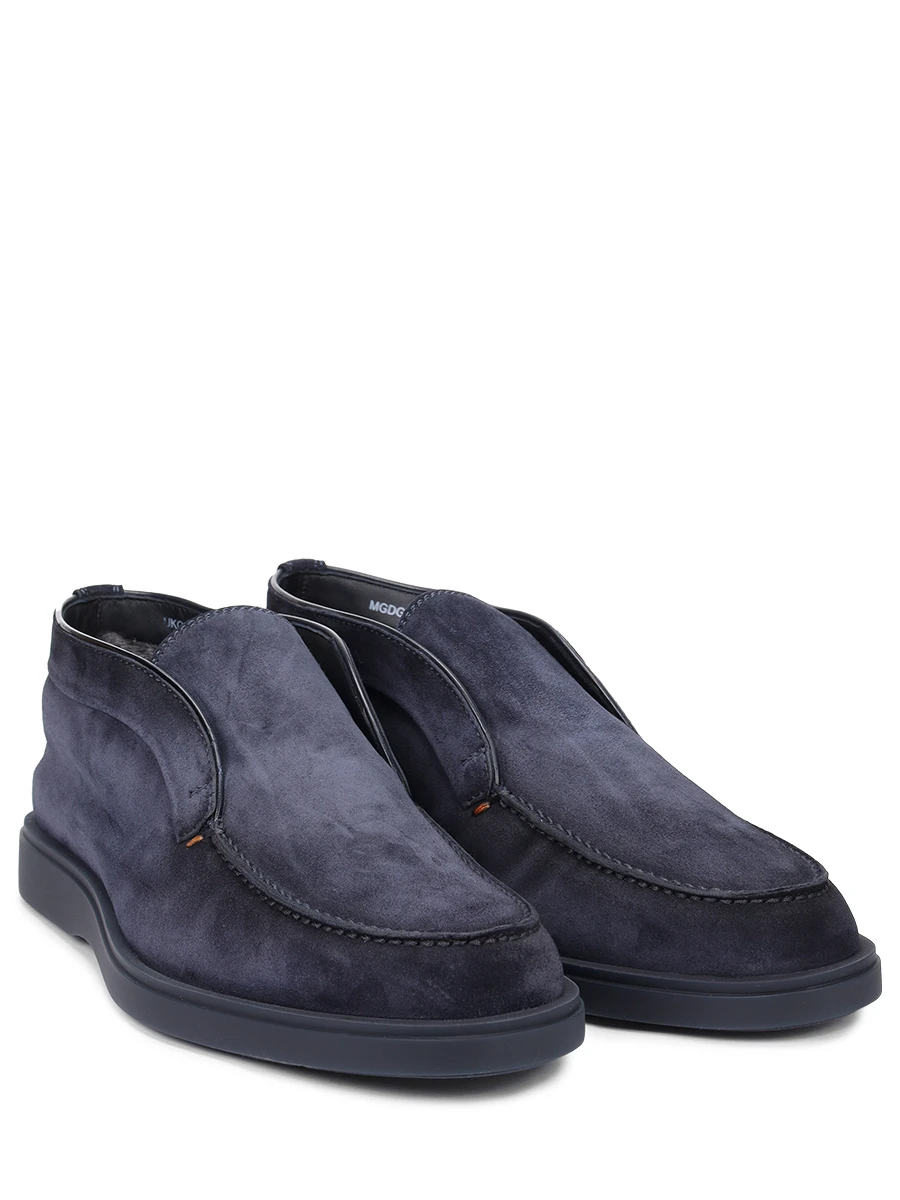 Ботинки замшевые на меху SANTONI MGDG17823OOTAGEXU60 Синий  Фото 2