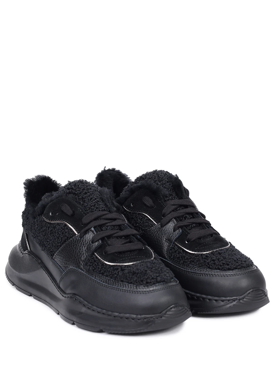 Кроссовки комбинированные на меху STOKTON 45FUR NERO Черный  Фото 2