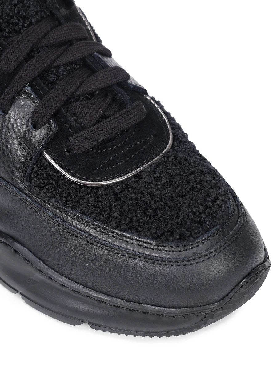 Кроссовки комбинированные на меху STOKTON 45FUR NERO Черный  Фото 5