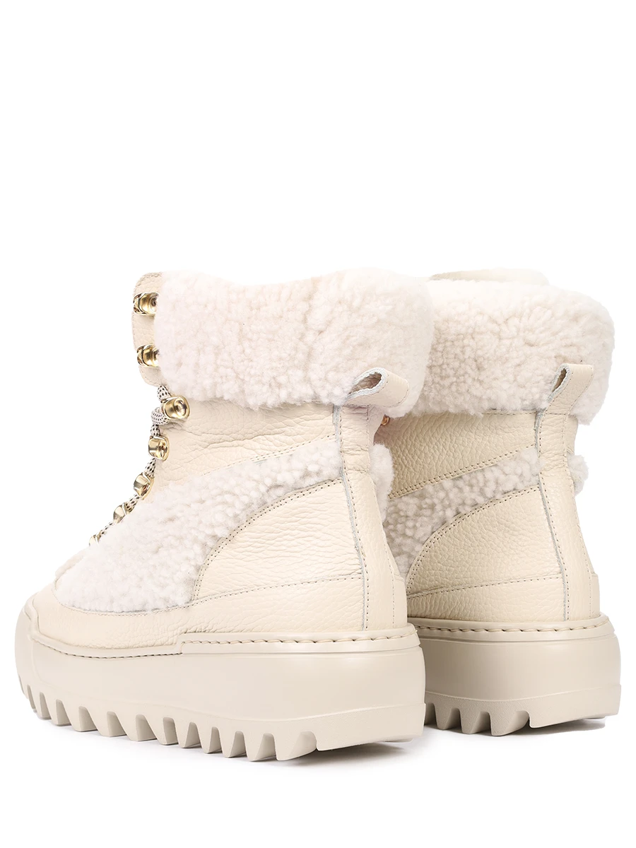 

Ботинки комбинированные на меху, Бежевый, S-402 RICC BOTT SOYA LAMB