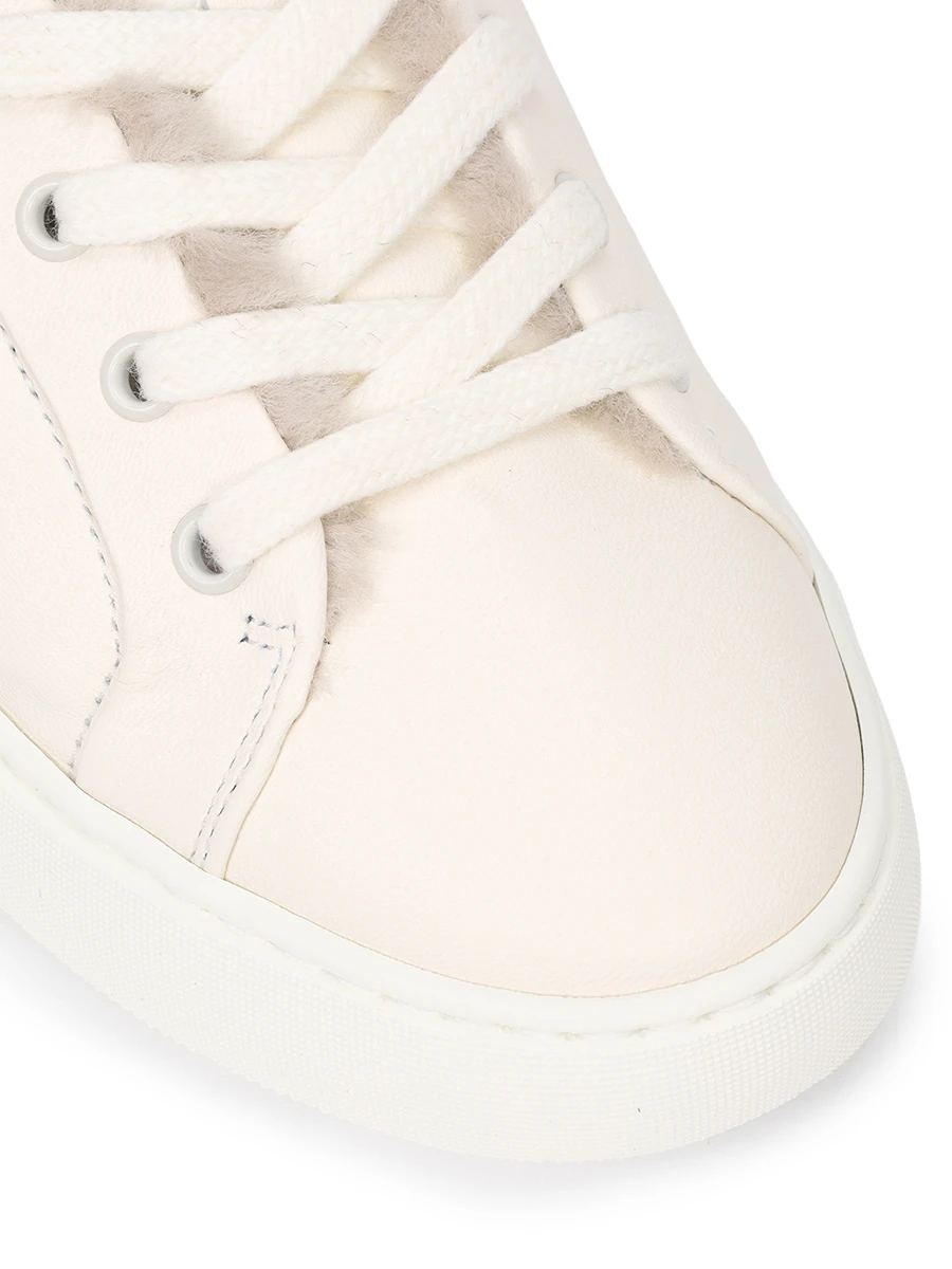 Кеды кожаные на меху STOKTON 210 NAPPA CREAM Кремовый  Фото 5