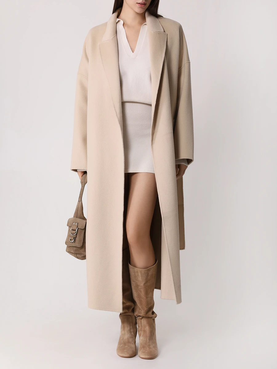 Платье кашемировое JACOB LEE WKD005AW24TF Кремовый  Фото 2