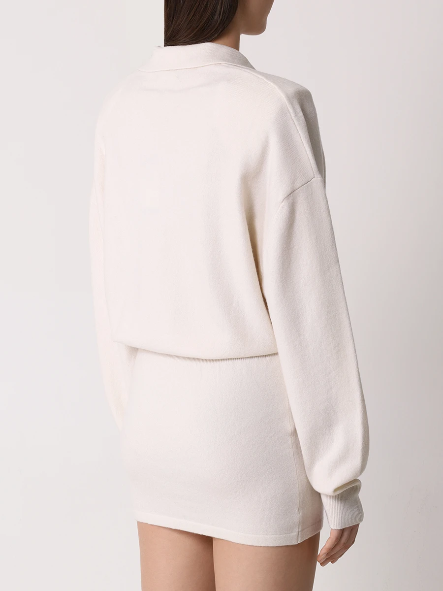 Платье кашемировое JACOB LEE WKD005AW24TF Кремовый  Фото 3