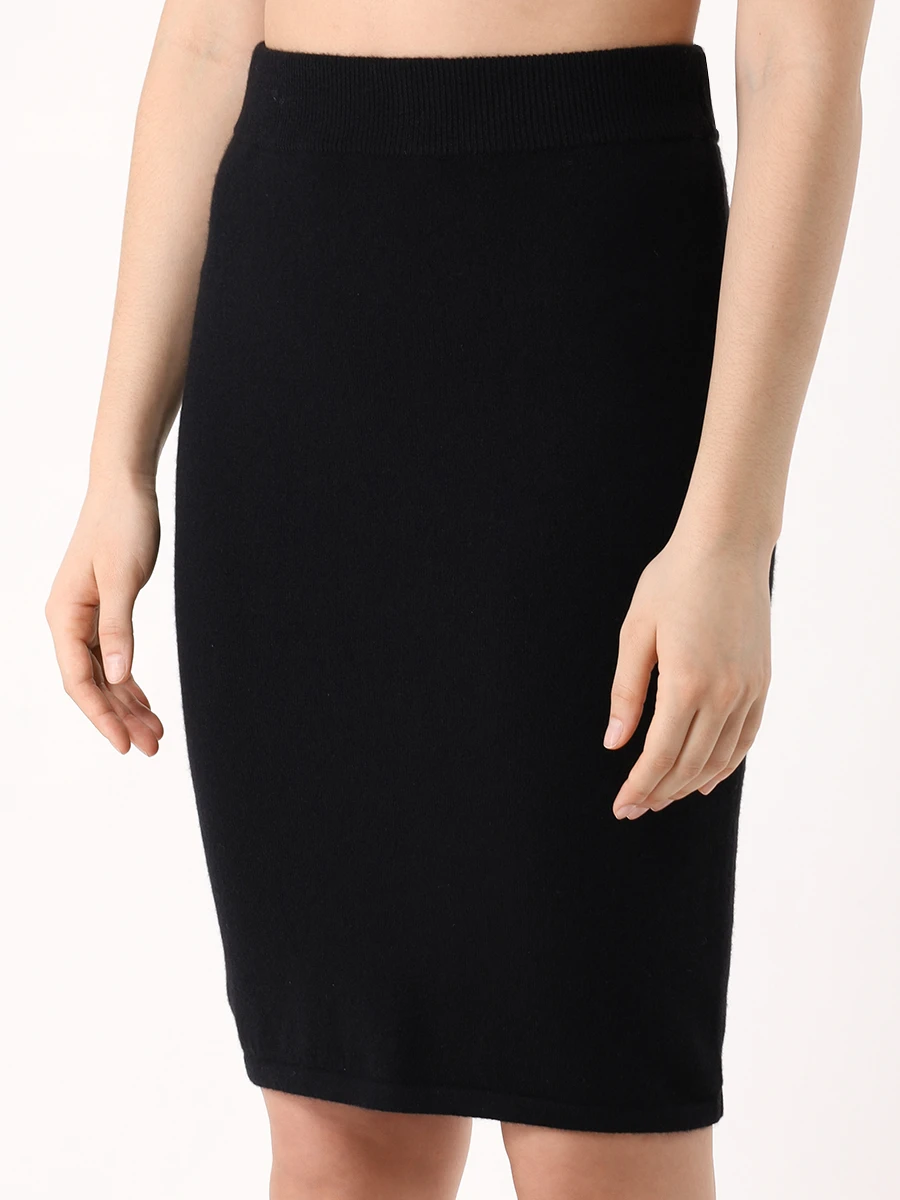 Юбка кашемировая JACOB LEE WKS014AW24GB Черный  Фото 4