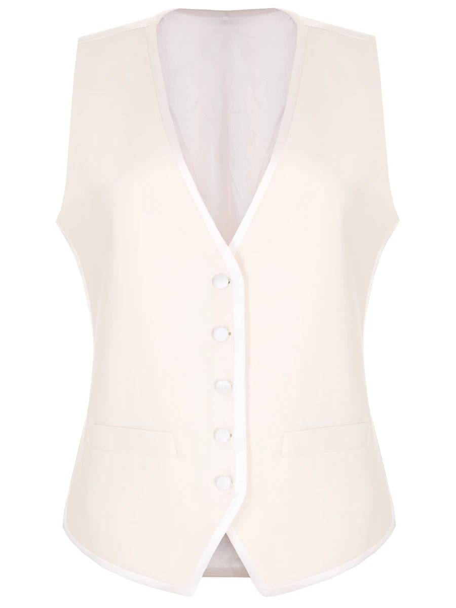 Жилет шерстяной JACOB LEE WWV055AW24TF Белый 