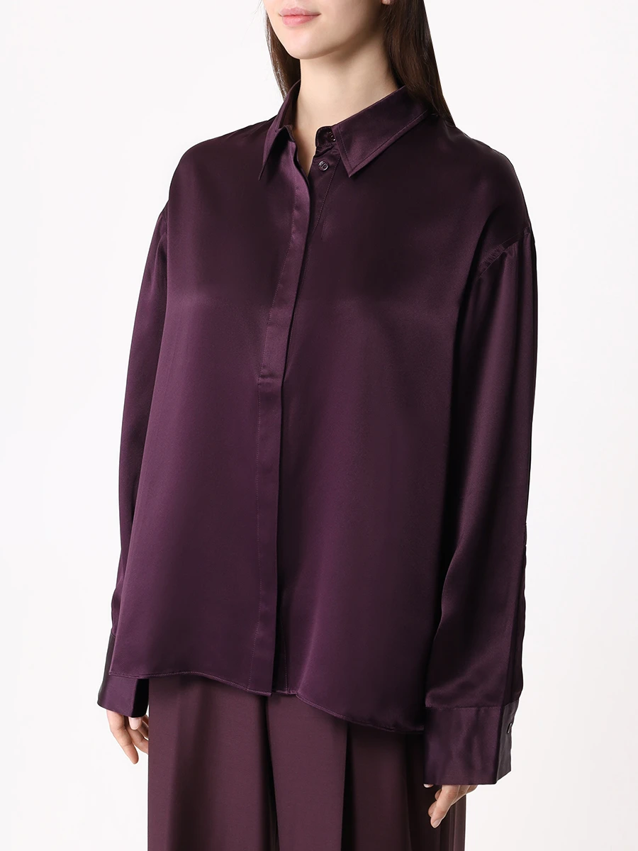 

Блуза шелковая, Фиолетовый, WSS0212AW24BR