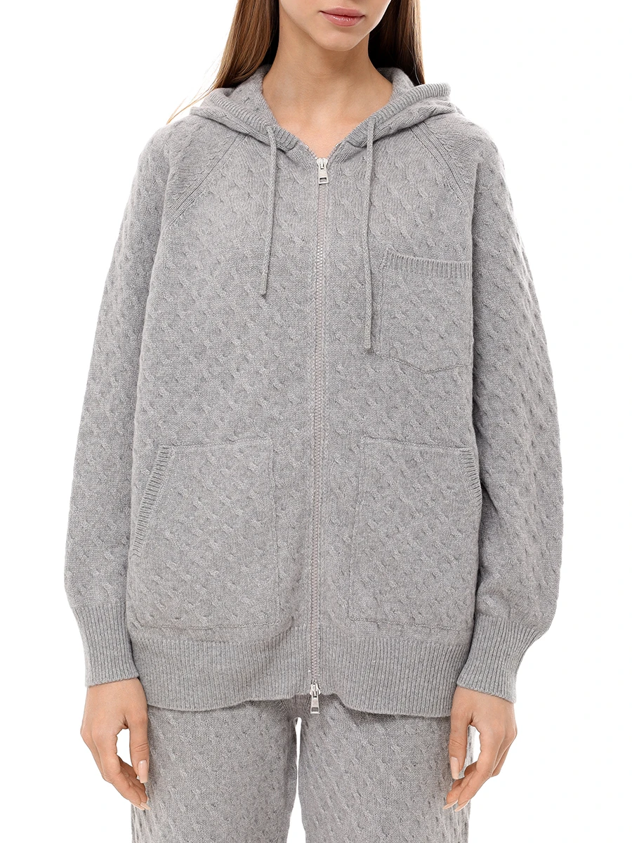 Олимпийка кашемировая PANICALE D350647CA 35D12B 0920 Серый  Фото 4