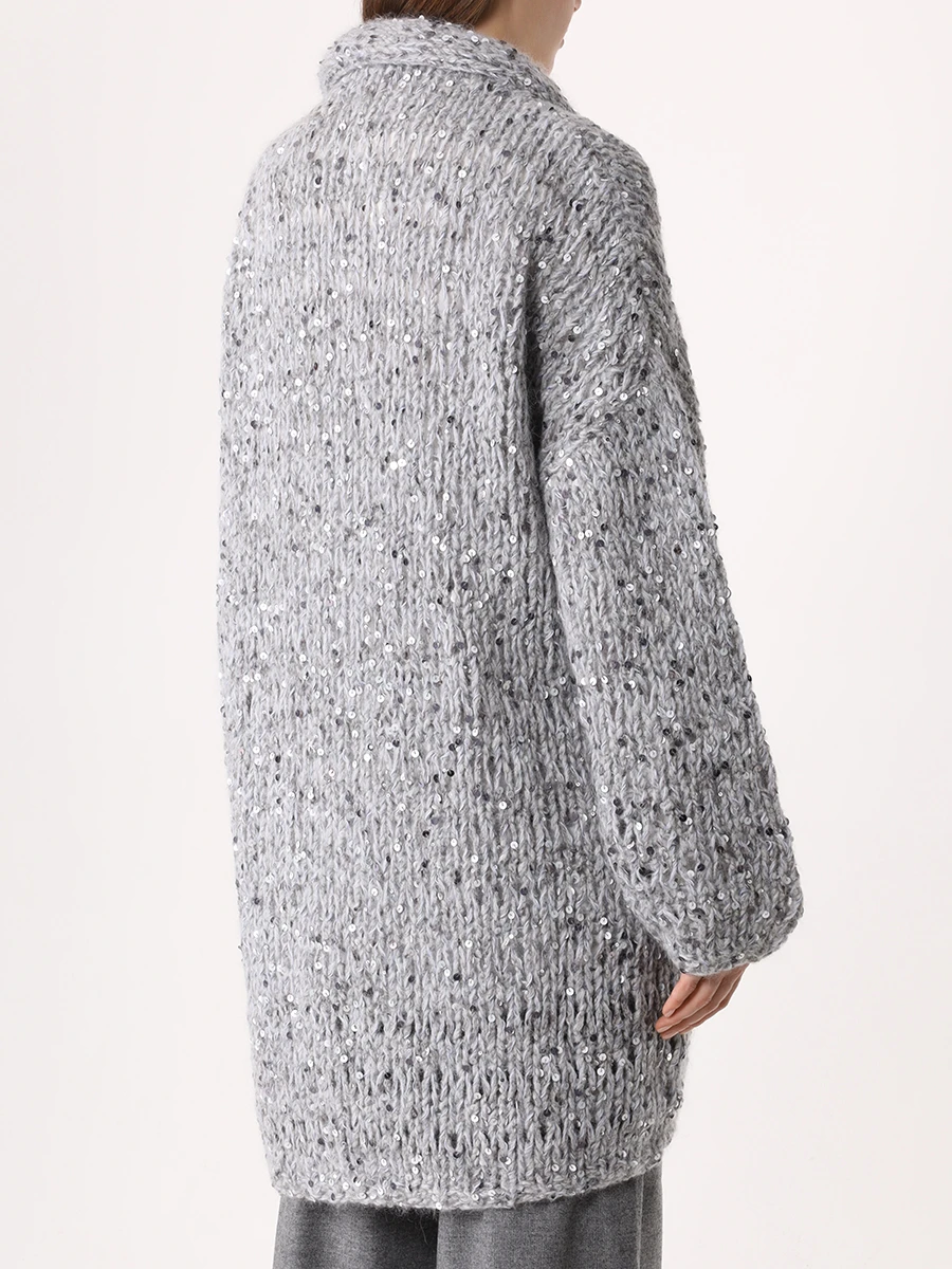 

Кардиган с пайетками, Серый, D350994C 35D56A 0925