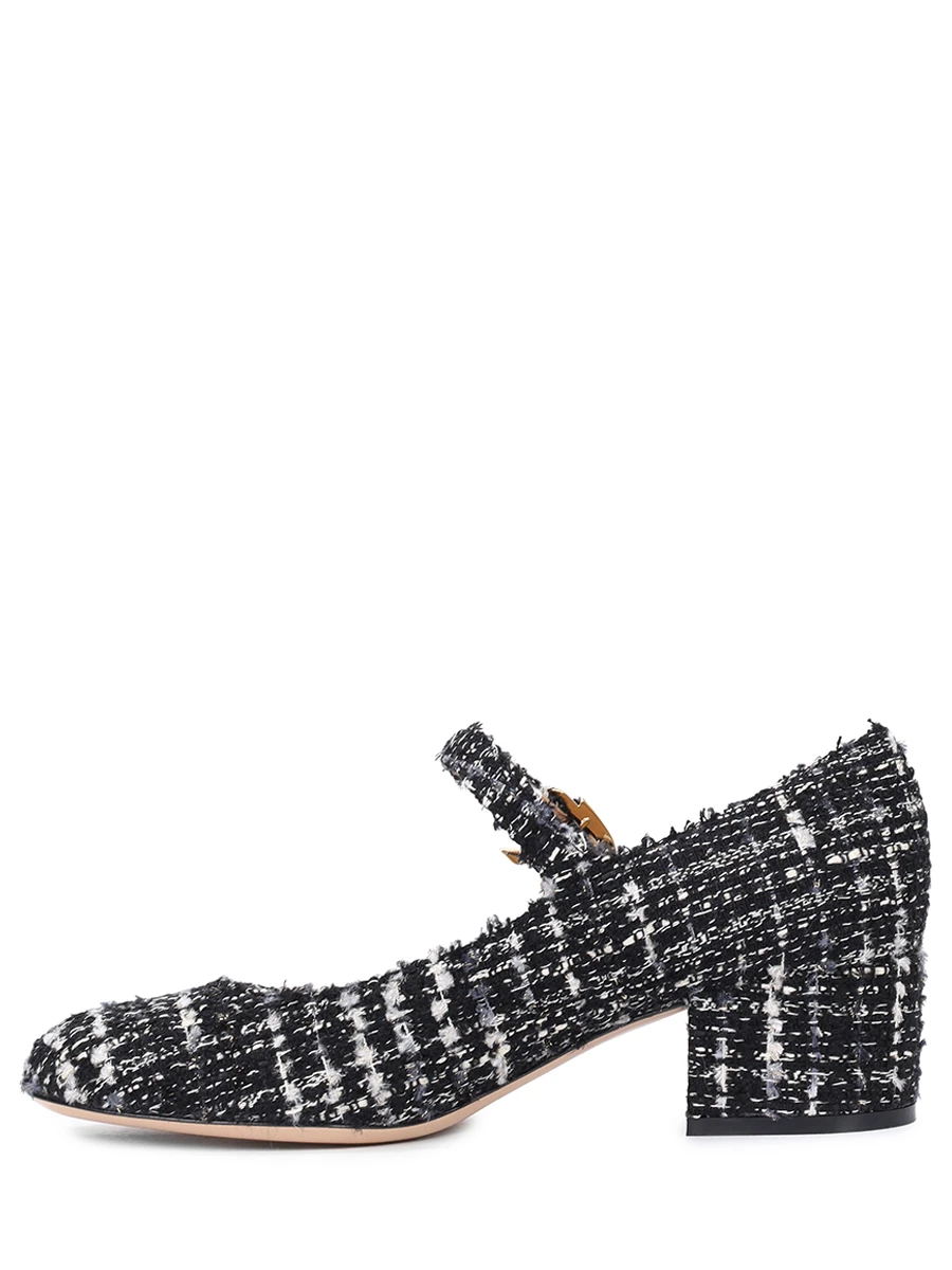 Туфли твидовые Mary Ribbon GIANVITO ROSSI G22101-45RIC-BCLNERO Черный  Фото 3