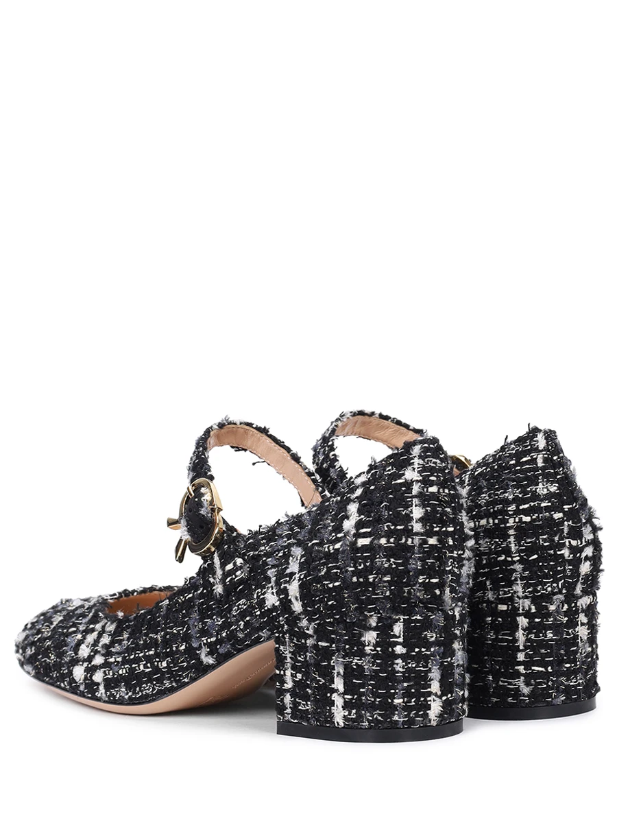 Туфли твидовые Mary Ribbon GIANVITO ROSSI G22101-45RIC-BCLNERO Черный  Фото 4