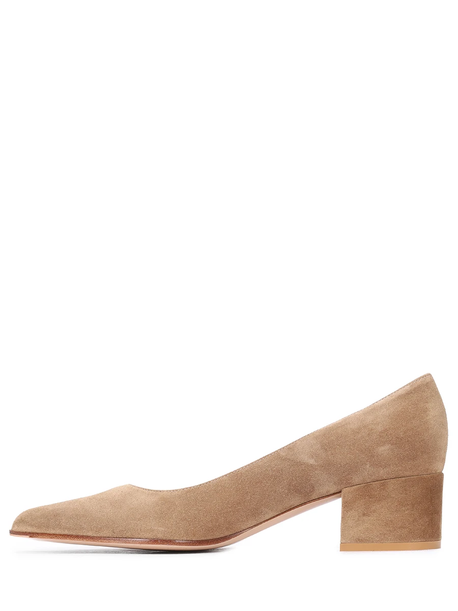 Туфли замшевые Piper Pump GIANVITO ROSSI G22171-45RIC-CAMCAML Бежевый  Фото 3