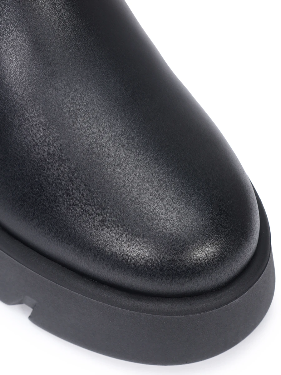 Ботинки кожаные на меху GIANVITO ROSSI G73108.20GOM.VGUNENE Черный  Фото 5