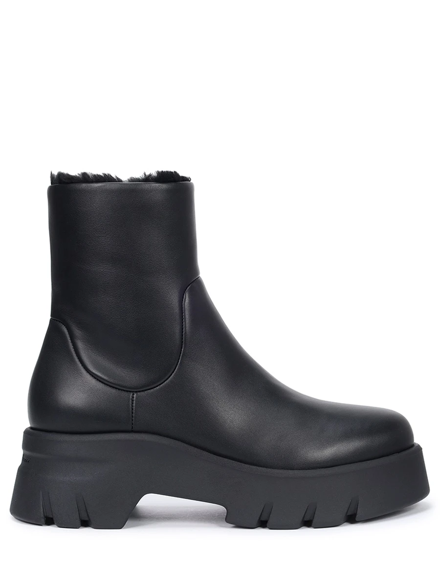 Ботинки кожаные на меху GIANVITO ROSSI G73108.20GOM.VGUNENE Черный 