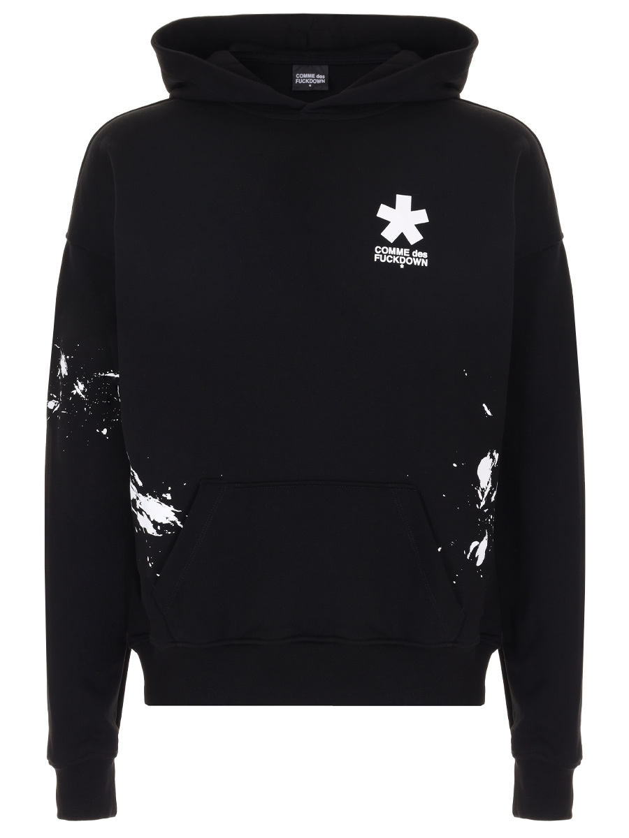 Худи хлопковое COMME DES FUCKDOWN CFABM01321 NERO Черный 