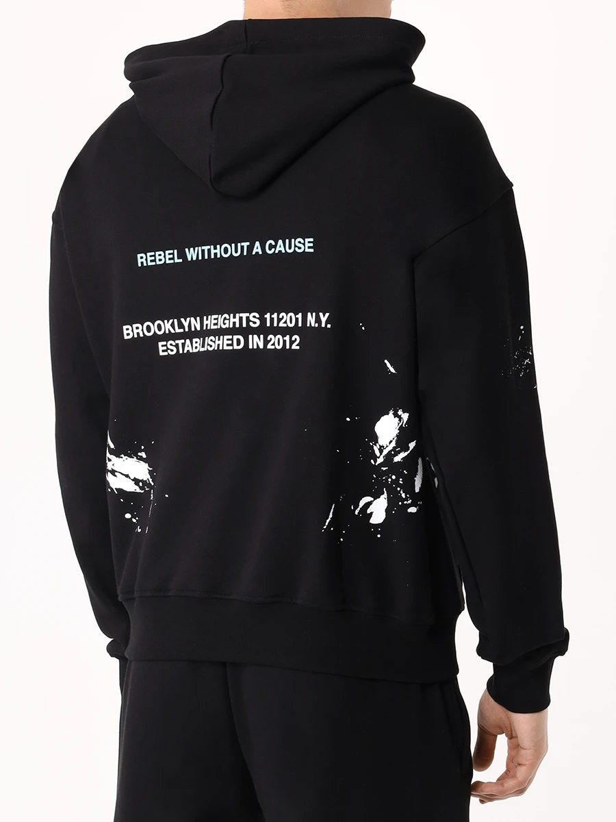 Худи хлопковое COMME DES FUCKDOWN CFABM01321 NERO Черный  Фото 3