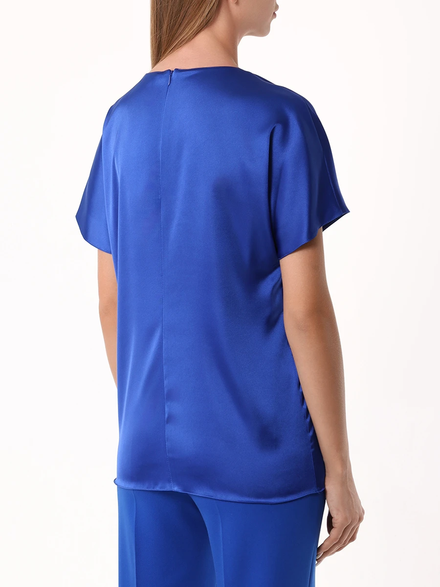 

Блуза атласная, Синий, V246582-1841C65