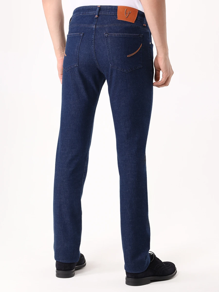 Джинсы Slim Fit хлопковые HANDPICKED 2560/W1/RAVELLO-SKETCH Синий  Фото 3