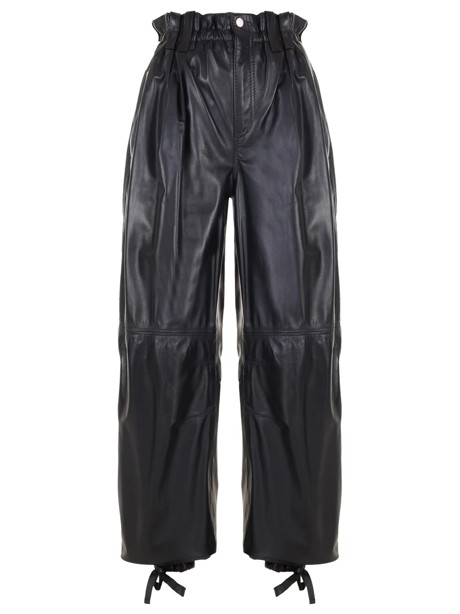 

Брюки кожаные, Черный, BOH-FW23-13-02