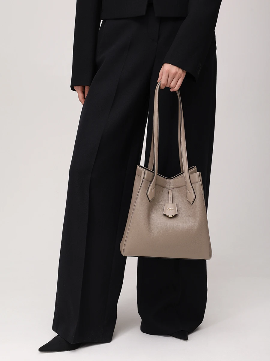 Сумка кожаная FENDI 8BH414 APZA F11WS Бежевый  Фото 2