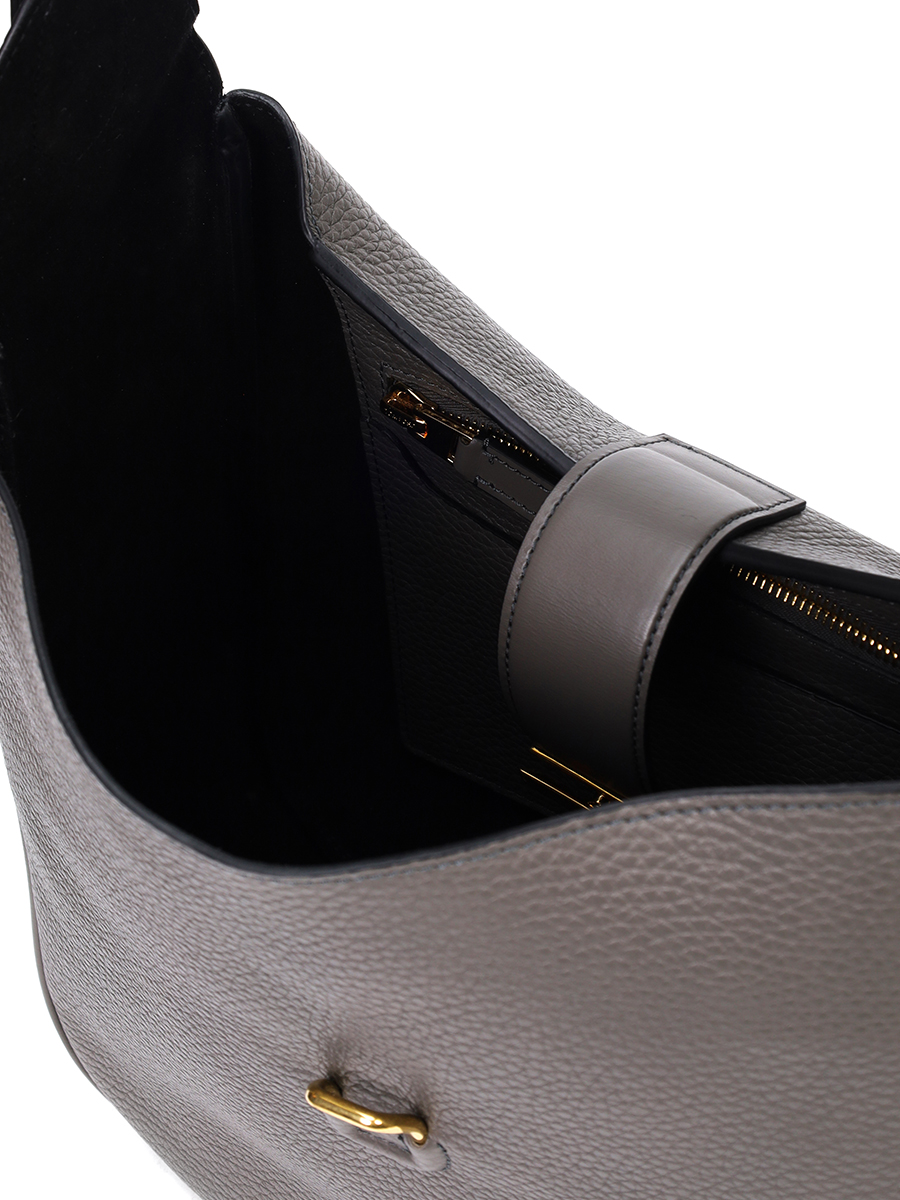 Сумка кожаная TOM FORD L1743-LCL387X 1G003 Серый  Фото 4