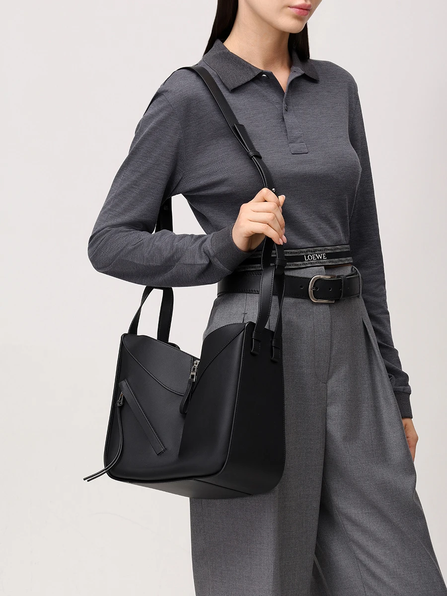 Сумка кожаная LOEWE 387.30.S35 1100 Черный  Фото 2