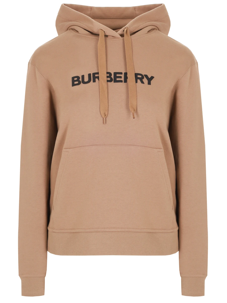 Худи хлопковое BURBERRY 8084756 Бежевый 