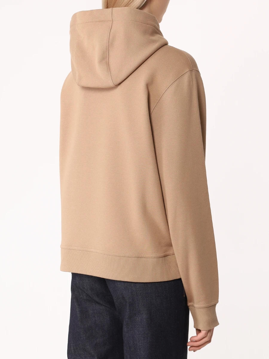 Худи хлопковое BURBERRY 8084756 Бежевый  Фото 3