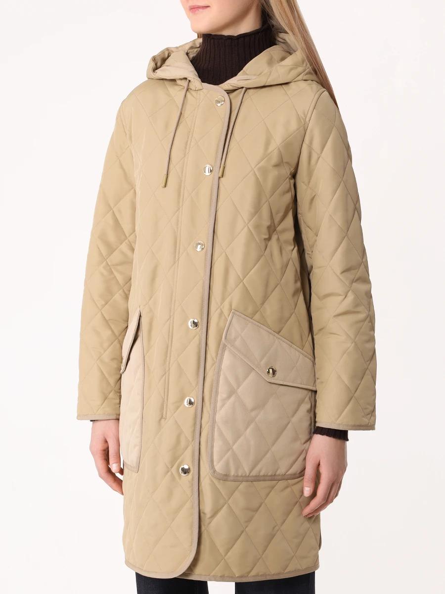 Куртка стеганая BURBERRY 8096352 Бежевый  Фото 4