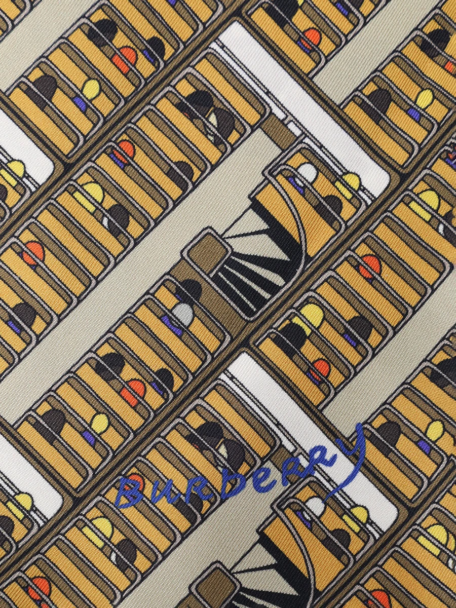 Платок шелковый BURBERRY 8093229 A4558 Принт  Фото 3