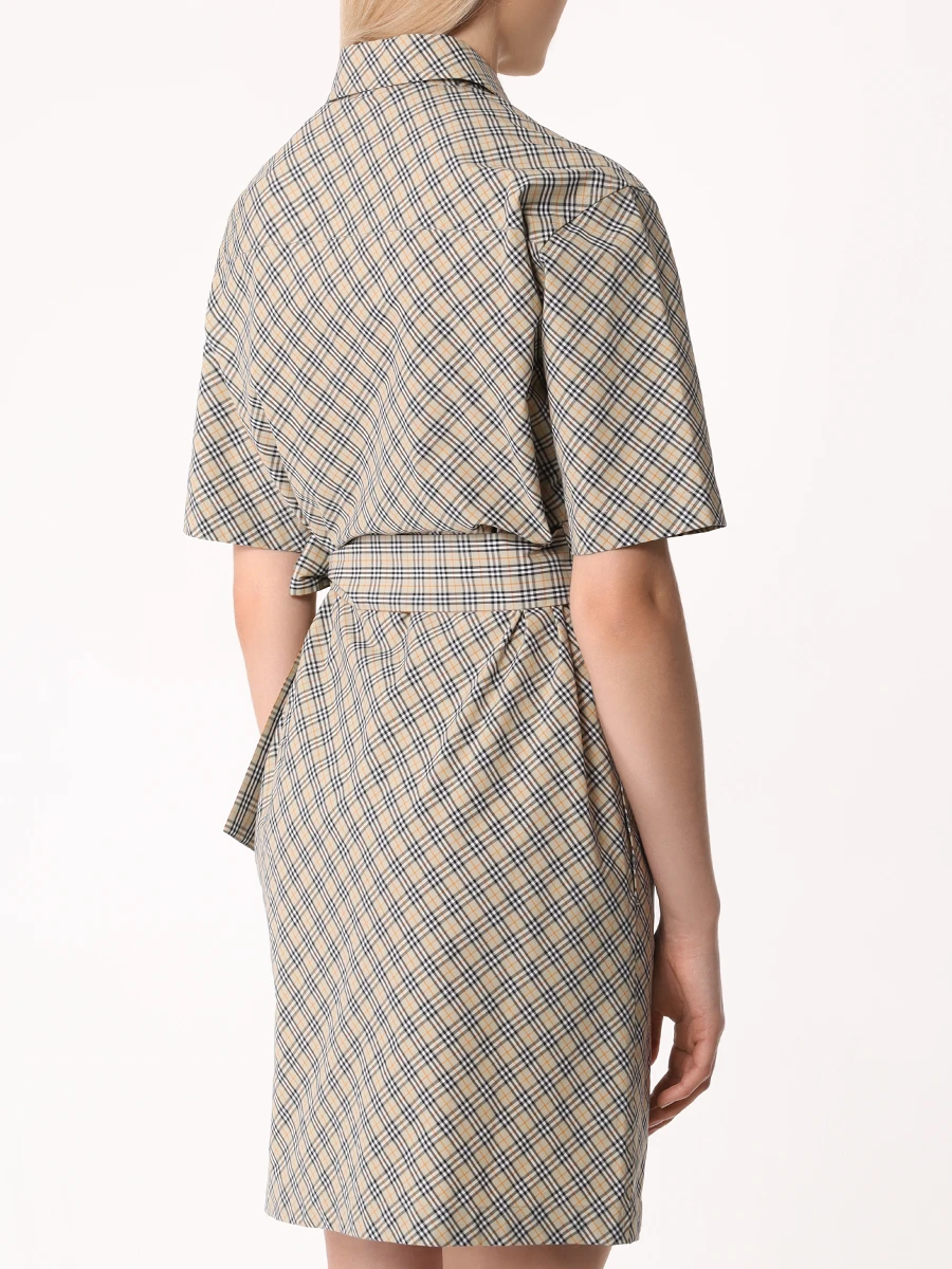 Платье хлопковое BURBERRY 8094357 C1200 Бежевый  Фото 3