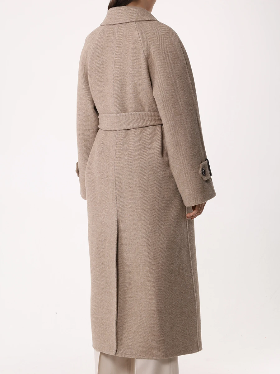 Пальто шерстяное BRUNELLO CUCINELLI MG5009855 C001 Бежевый  Фото 3