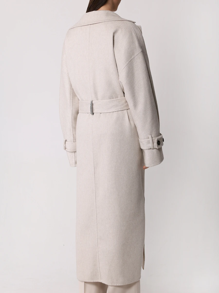 Пальто кашемировое BRUNELLO CUCINELLI MD5039797 C075 Бежевый  Фото 3