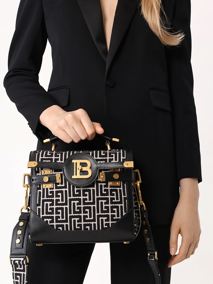 Сумка комбинированная B-Buzz BALMAIN DN1DB599TJGH GFE Черный  Фото 2