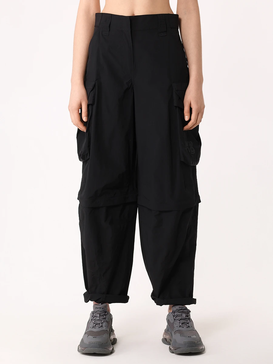 Брюки-карго однотонные ALEXANDER WANG 4WC3244369 001 Черный  Фото 4