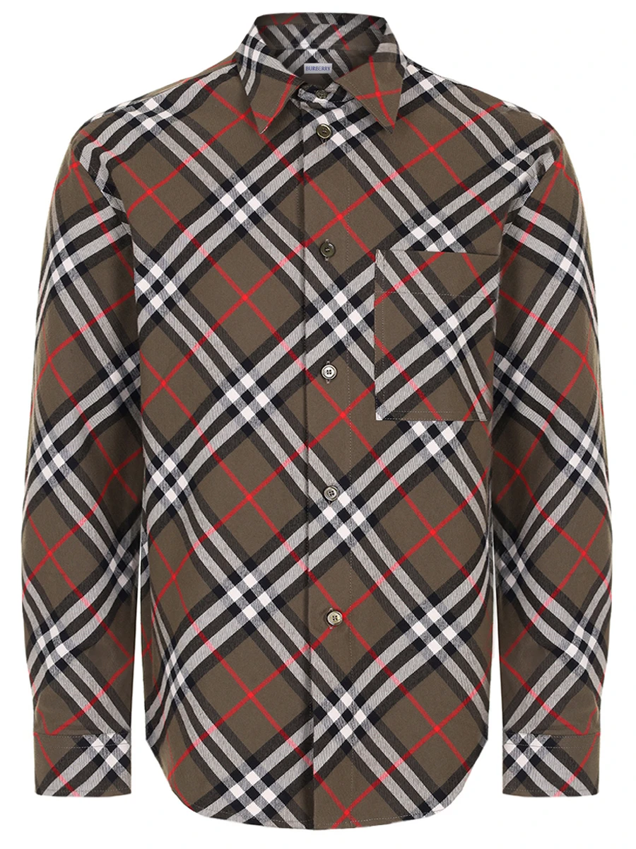 Рубашка Regular Fit хлопковая BURBERRY 8095341 Клетка 