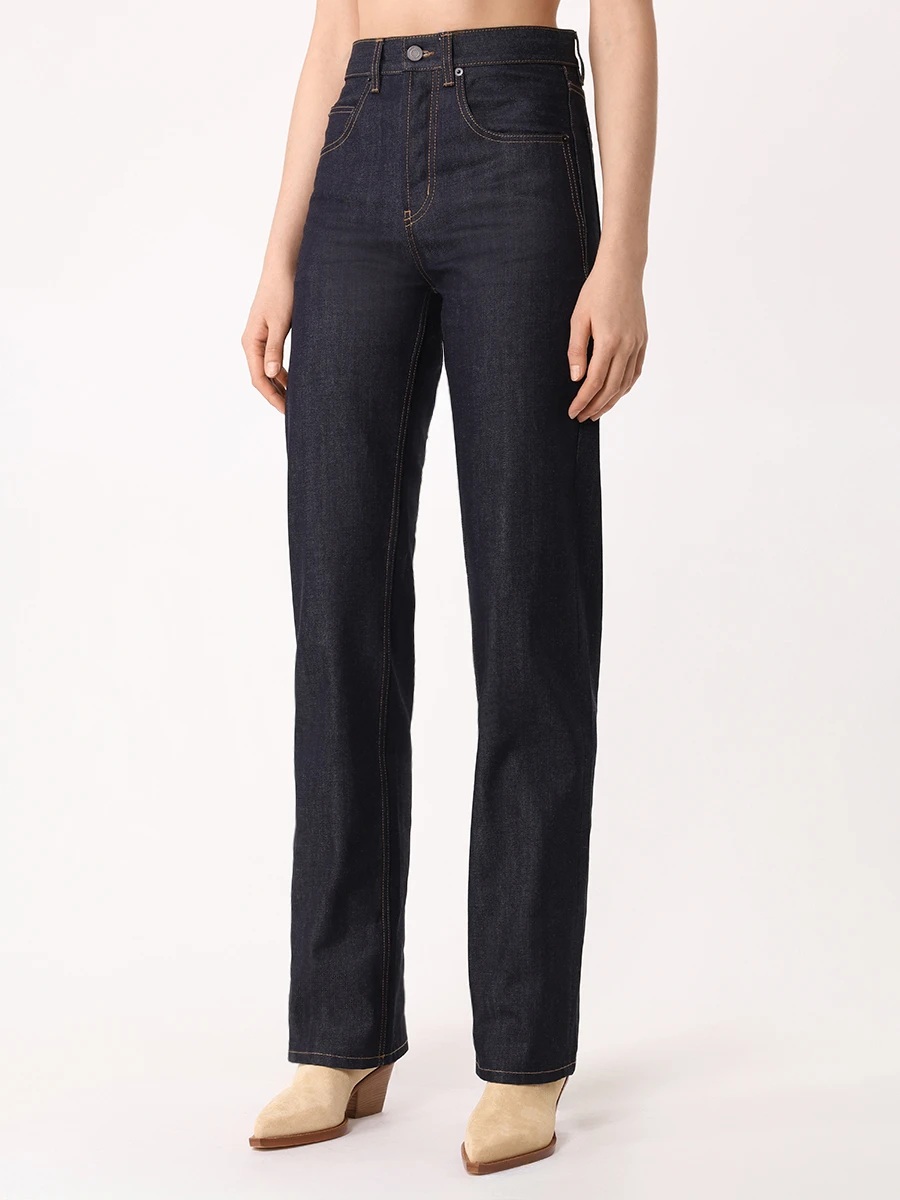 Джинсы хлопковые SAINT LAURENT 795345-Y23HA-4020 Деним  Фото 4