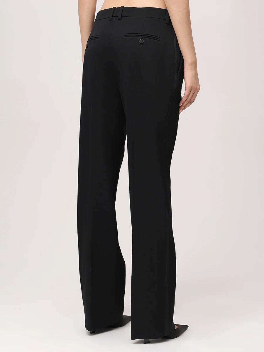 Брюки шерстяные SAINT LAURENT 798935-Y7E63-1000 Черный  Фото 3